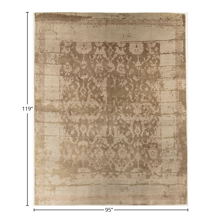 String Matter Hand Knotted Light Green Rug Wayfair Canada